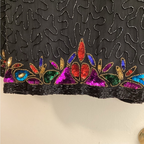 Fantasy by Lisa Kane Sequined Silk Jacket-size M - Picture 6 of 9